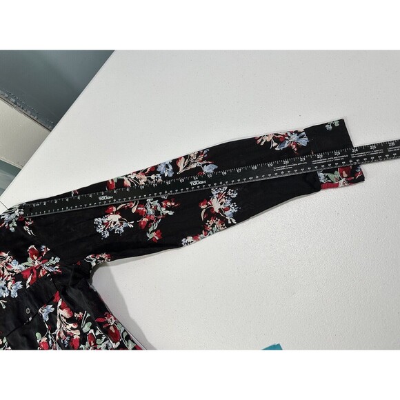 Lauren Ralph Lauren Blouse Size Large Floral Button Down Cotton Semi-Sheer Top - Picture 8 of 11